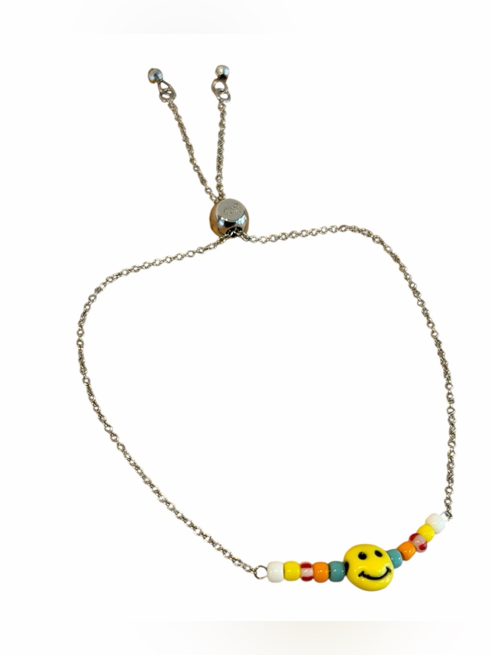 Pura Vida Adjustable Smiley Face Bracelet